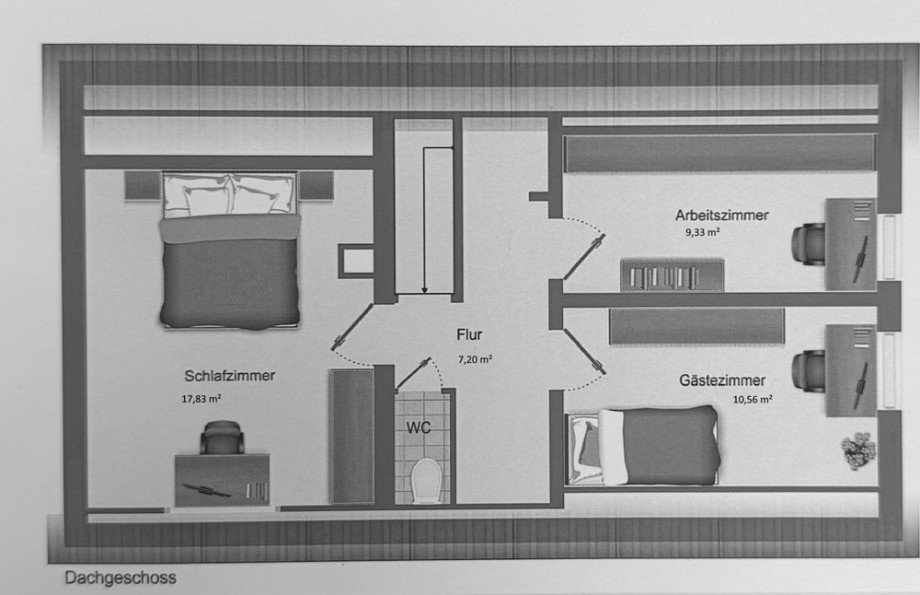Grundriss DG Einfamilienhaus Dachau