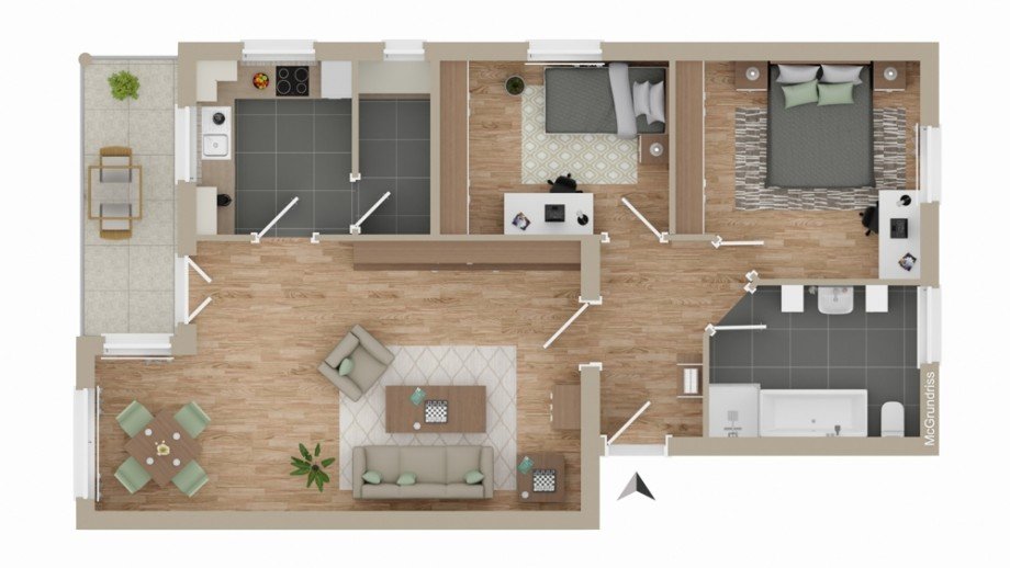 Grundriss Etagenwohnung Schwabhausen