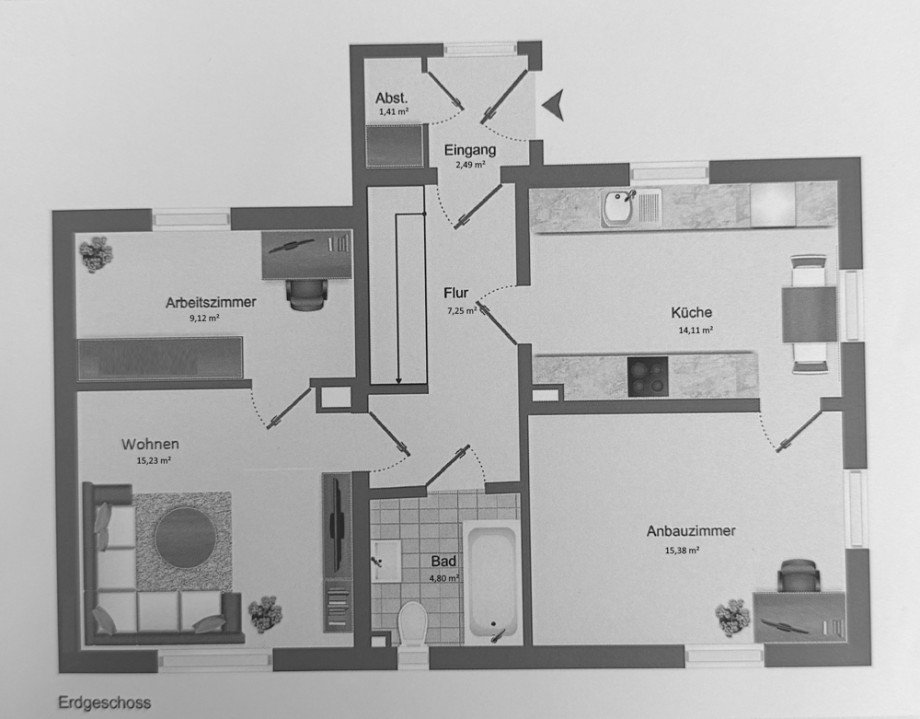 Grundriss EG Einfamilienhaus Dachau